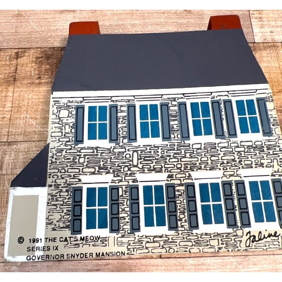The Cats Meow Village 1991 Governor Snyder Mansion Series IX Collectible Decor - Picture 3 of 3